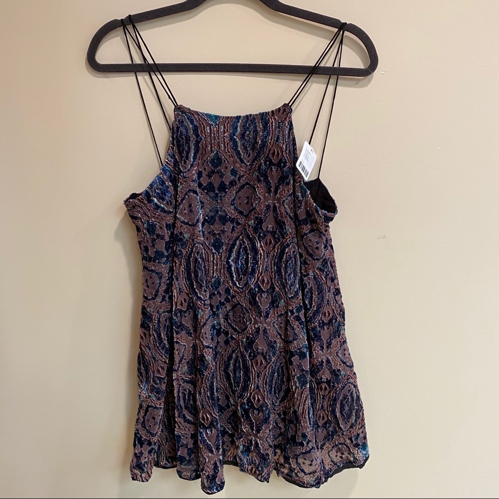 Ecote Burnout Velvet Mini Frock Dress NWT